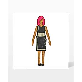 GO! Paper Doll in Black Dress by TipStitched Embroidery Specialty Designs