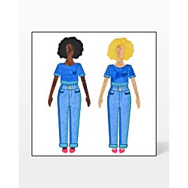 GO! Paper Doll in Blue Jeans by TipStitched Embroidery Specialty Designs