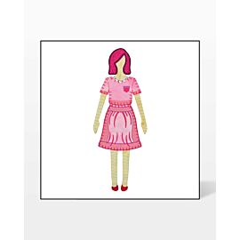 GO! Paper Doll in Pink Skirt by TipStitched Embroidery Specialty Designs