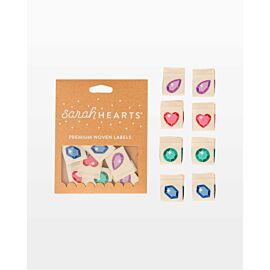 Sarah Hearts Jewels Multipack- Woven Sewing Clothing Label Tags 