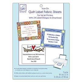 Iron-On Quilt Label Fabric Sheets