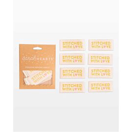 Sarah Hearts Stitched with Love Woven Labels 