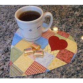 GO! Scrappy Heart Mug Rug Pattern