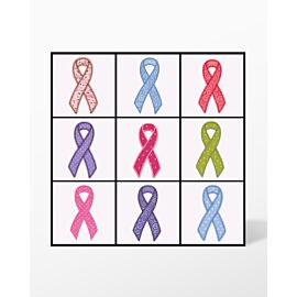 GO! Awareness Ribbon Set Embroidery Designs by V-Stitch Designs