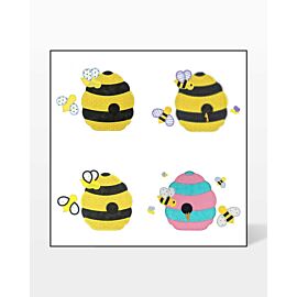 GO! Bee and Beehive Set Embroidery by V-Stitch Designs
