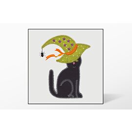 GO! Calico Cat with Witch Hat Embroidery Designs by V-Stitch Designs (VQ-CCWH)