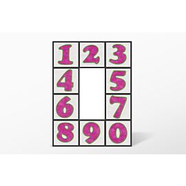 GO! Carefree Numbers #1 Embroidery Designs by V-Stitch Designs (VQ-CN01)
