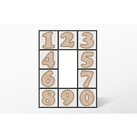 GO! Carefree Numbers #4 Embroidery Designs by V-Stitch Designs (VQ-CN04)