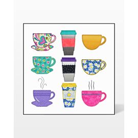 GO! Coffee and Tea Medley 1 Embroidery by V-Stitch Designs