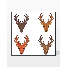 GO! Deer Head Set Embroidery by V-Stitch Designs