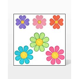 GO! Emoji Flowers Embroidery by V-Stitch Designs 