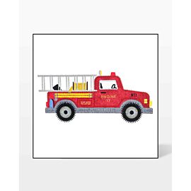 GO! Fire Truck Embroidery by V-Stitch Designs