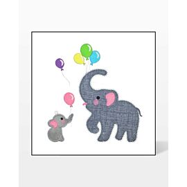 GO! Elephants with Balloons Embroidery by V-Stitch Designs