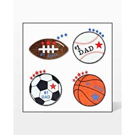 GO! Sports Medley #1 Dad Embroidery by V-Stitch Designs