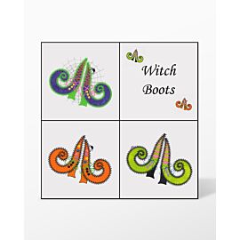 GO! Witch Boots Set Embroidery by V-Stitch Designs (VQ-WBS)