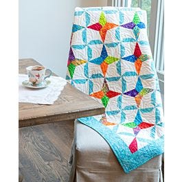 GO! Qube 6 Pinwheel Kite Throw Free Quilt Pattern