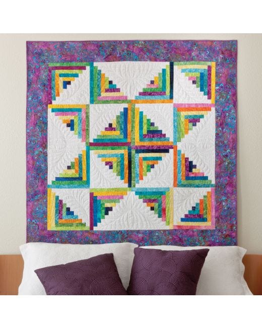 Go Scrappy Star Log Cabin Quilt Pattern Accuquilt