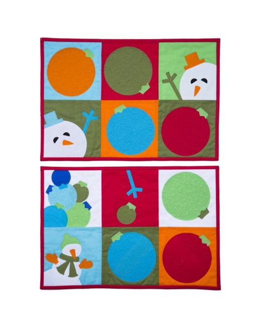 GO! Snowman Games Placemats Pattern (PQ10681)