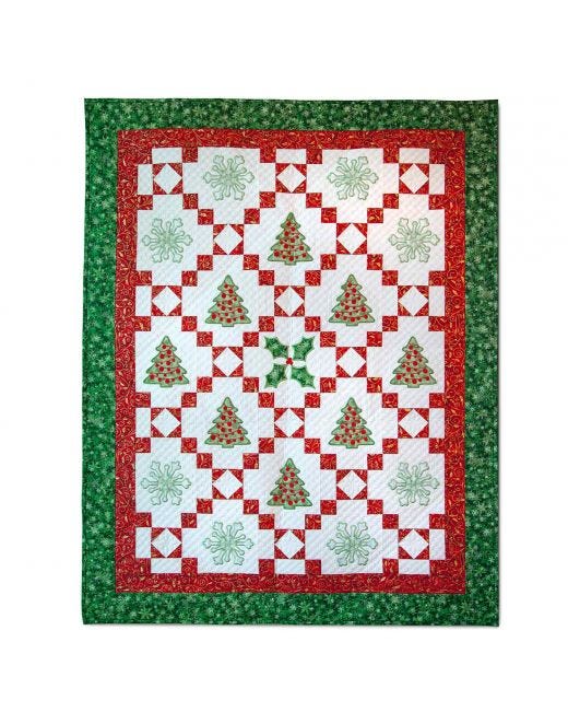 GO! Qube 6" Holiday Medley Throw Quilt Pattern (PQ91872)