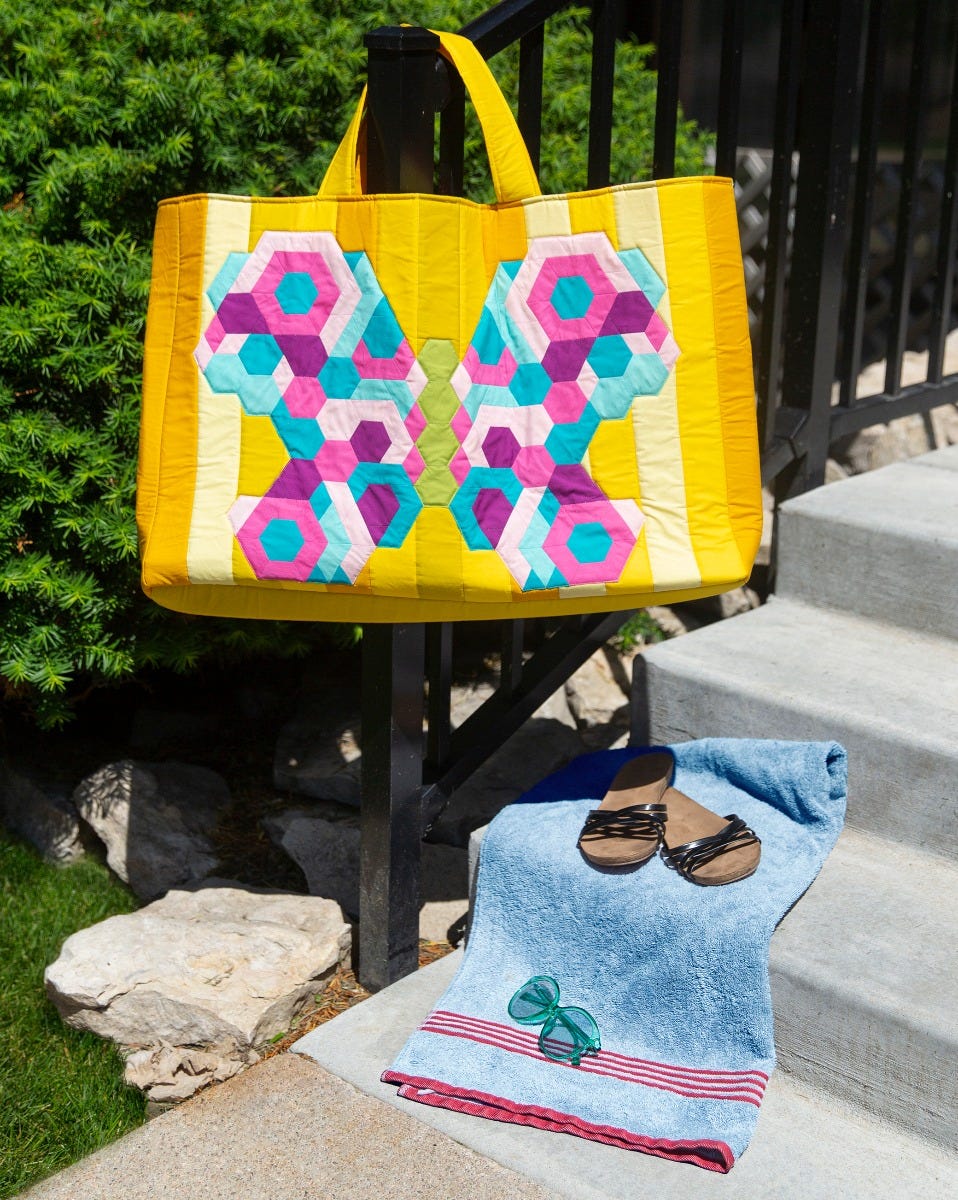 FREE AccuQuilt GO! Butterfly Tote Bag Pattern