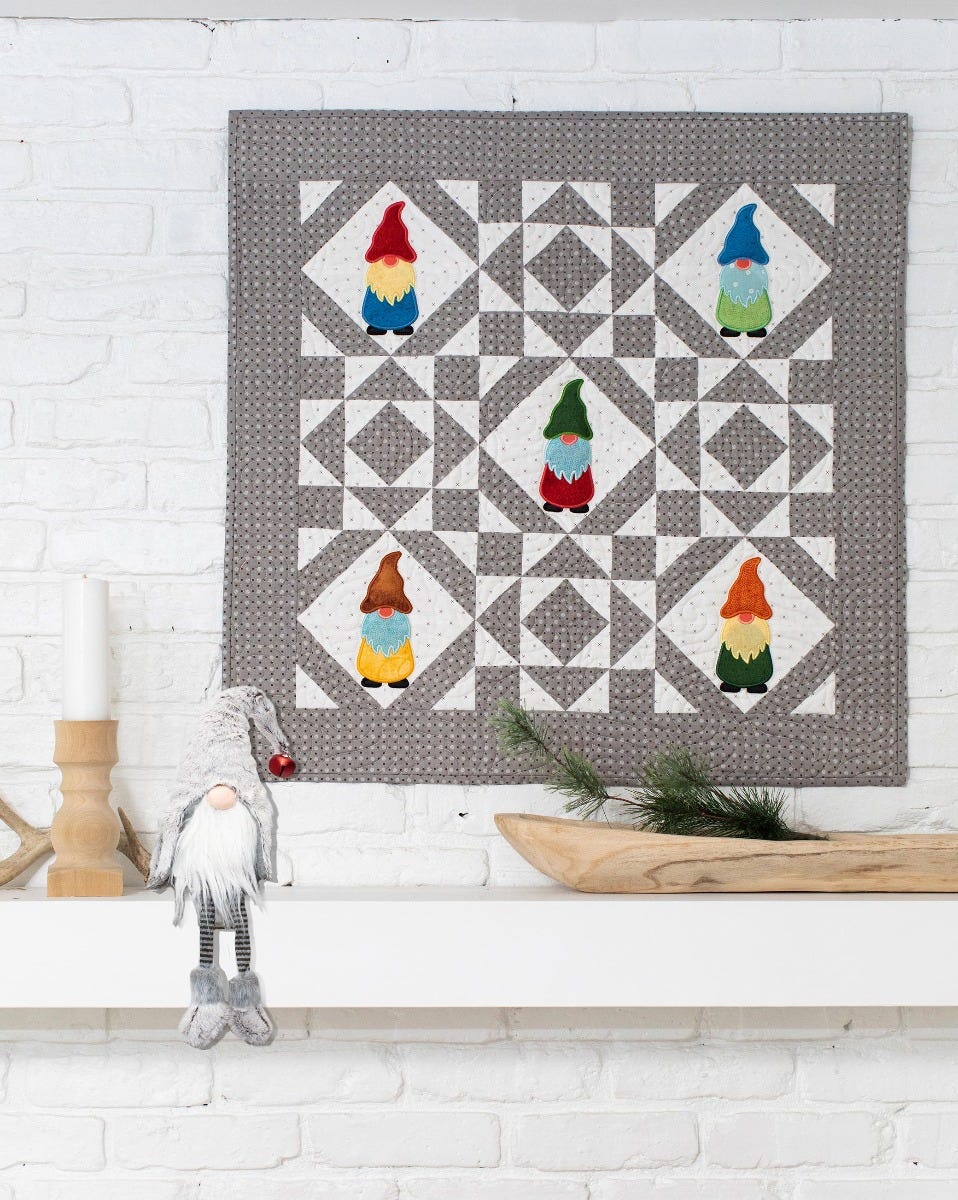 AccuQuilt GO! Gnomes in the Castle Wall Hanging Pattern