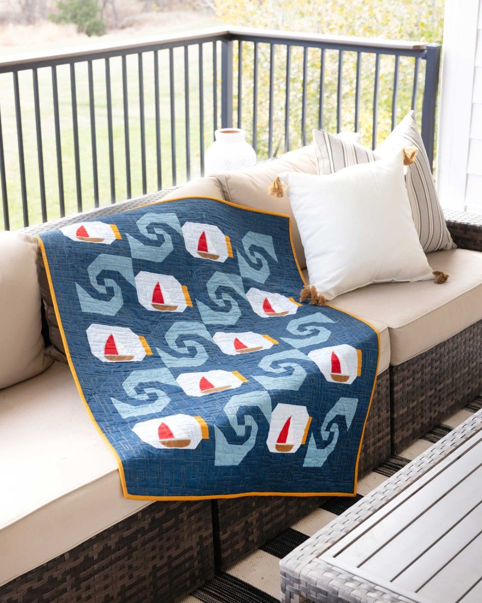 AccuQuilt GO! Ride A Wave Throw Quilt Pattern
