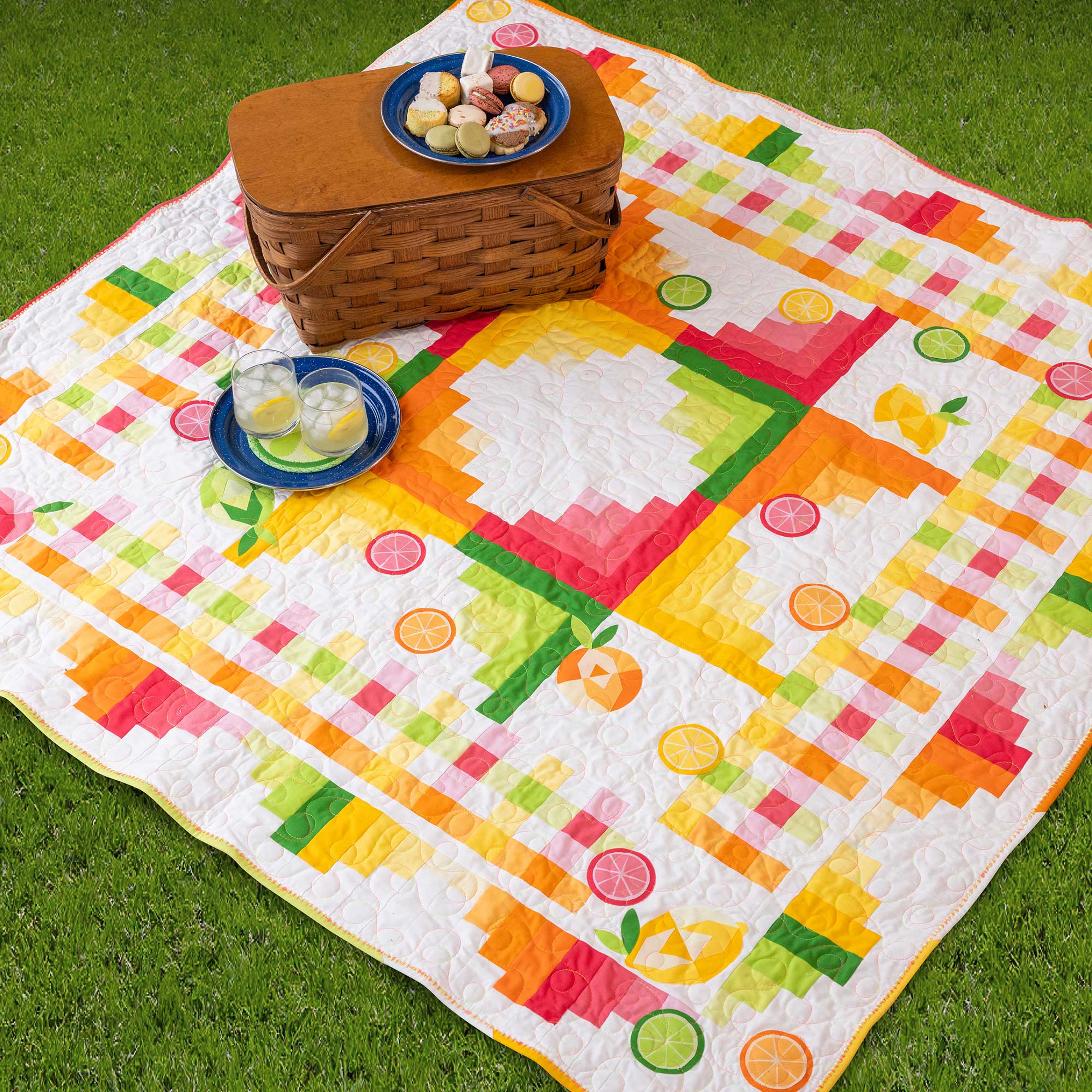 AccuQuilt GO! Summer Citrus Sorbet Picnic Quilt Pattern