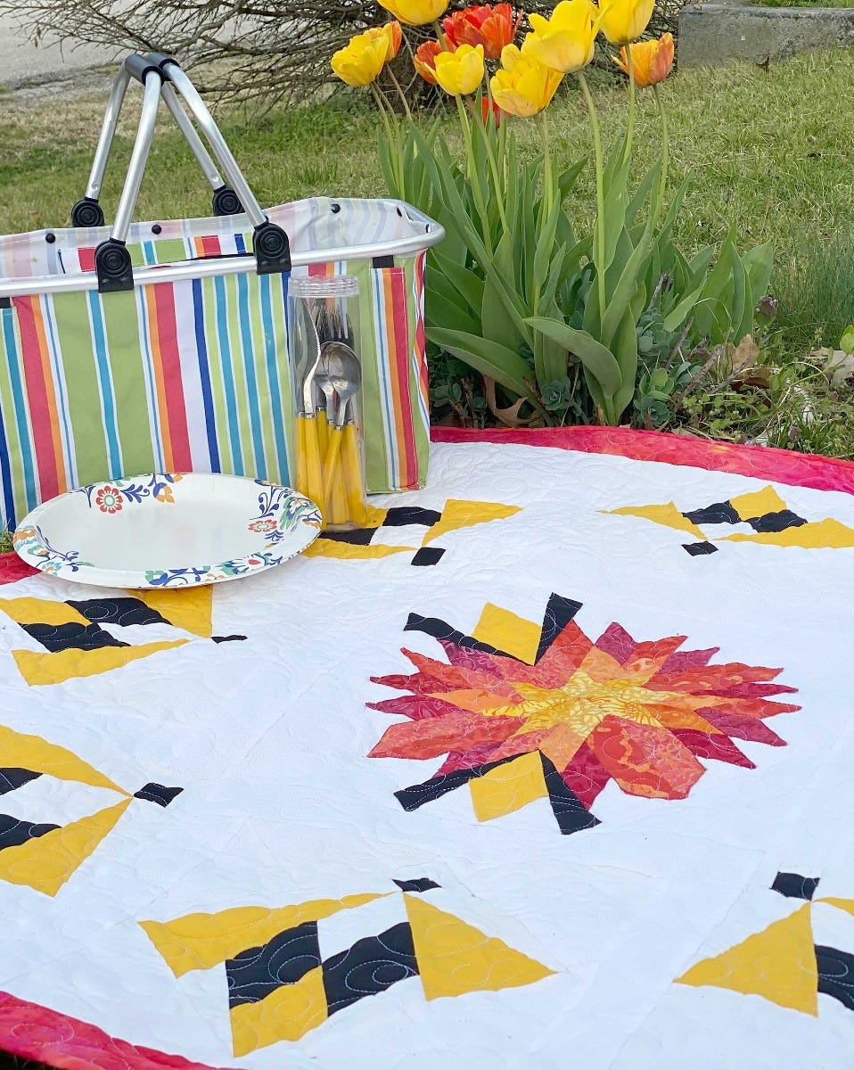 AccuQuilt GO! Yellow Jackets Picnic Quilt Pattern