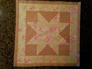 One star block of a quilt I made