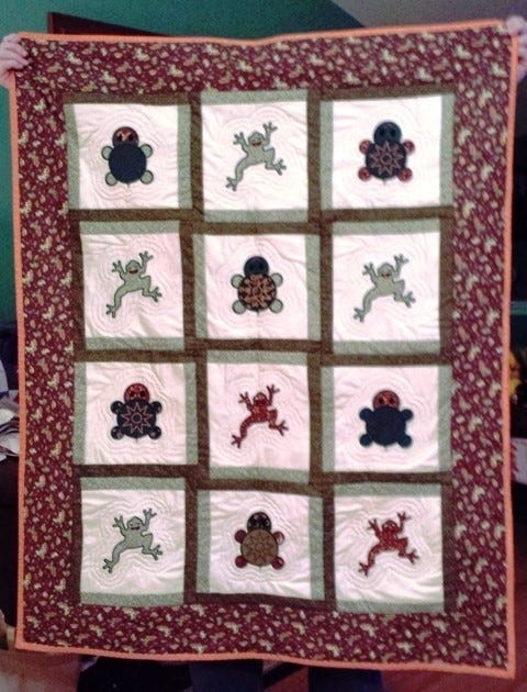 Frog and Turtle Quilt