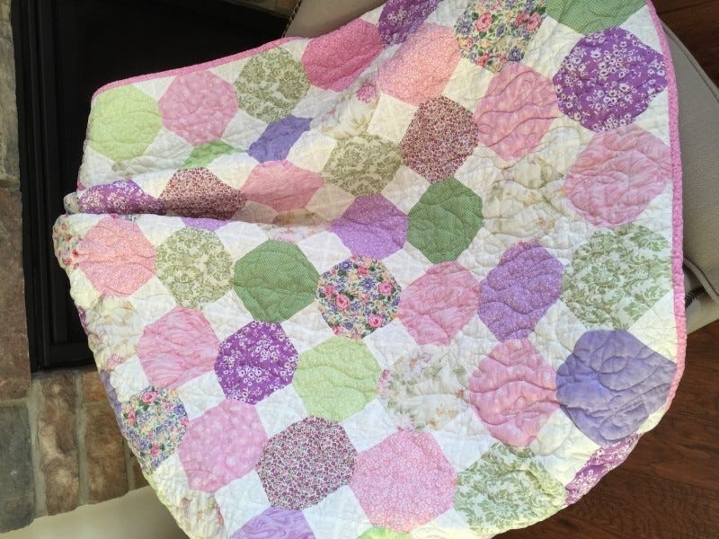 Scrappy Snowball Baby Quilt