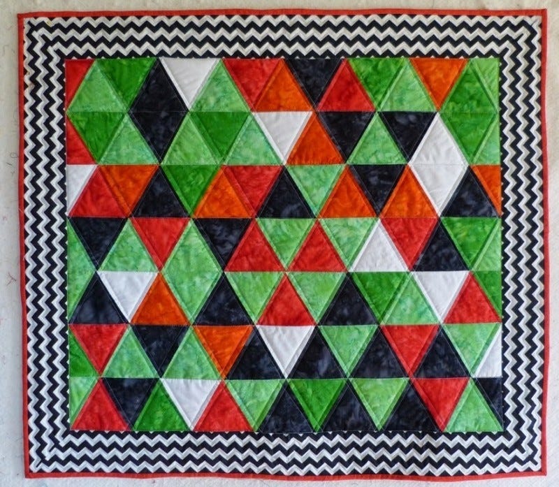 Equilateral Triangle Baby Quilt