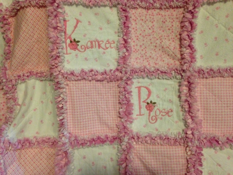 Shabby Chic Pink Rag Quilt