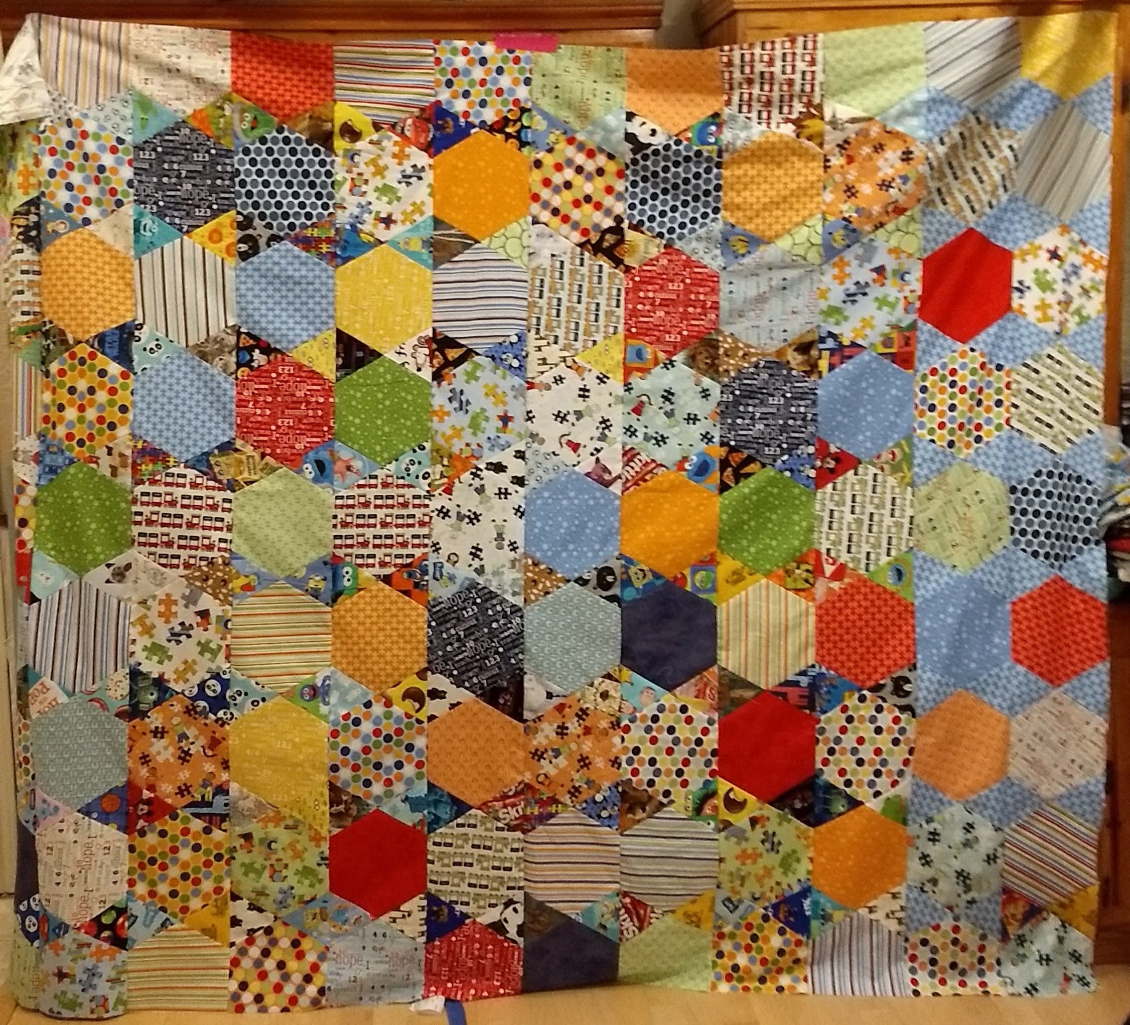 Hexagon / Triangle Jacob's Quilt