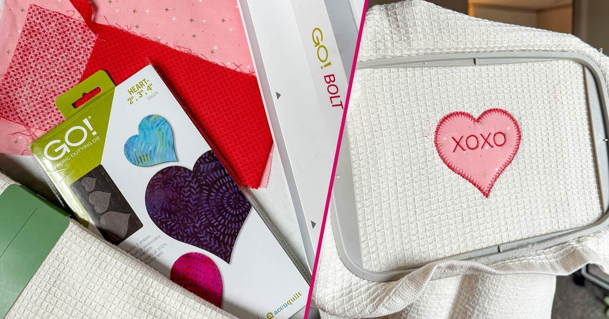 Candy Heart Kitchen Towels: A Cozy Appliqué Project for Quilters and Makers