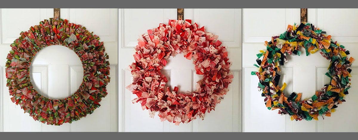Scrappy Fabric Wreath Perfect for any Season!