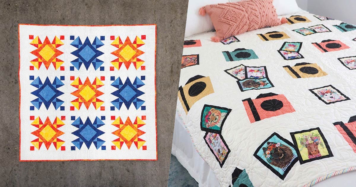 Introducing the New GO! Odette Block-11" Finished Die & GO! Camera Block-8" Finished Die & Quilt-As-You-Go Kit