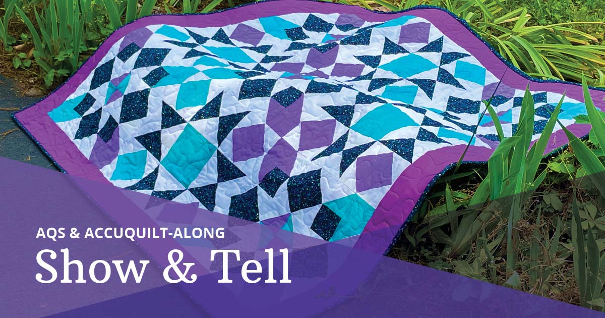 2024 AQS & AccuQuiltAlong Simply Qubed Throw Quilt, Show & Tell