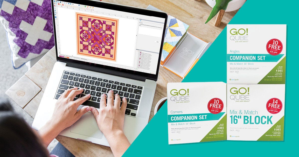 GO! Qube® 16" Now in AccuQuiltable™ - Design Large Quilt Blocks Digitally