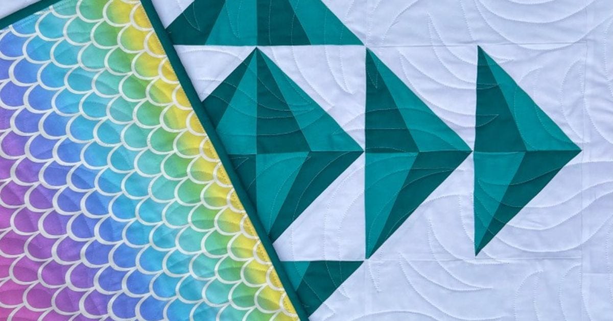 How to Make a Mermaid Tail Baby Quilt using GO! Dies