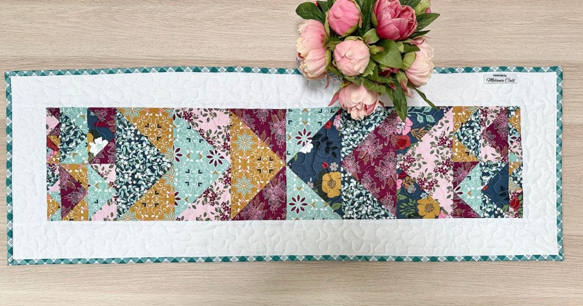 How to Make a Reversible Table Runner with Flying Geese