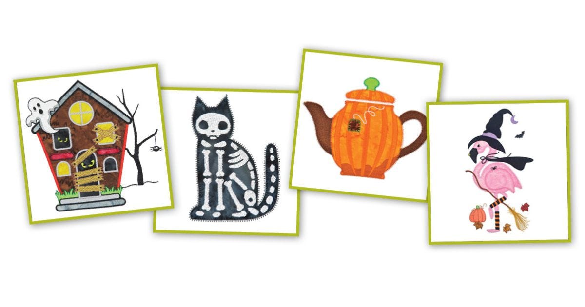 There Are Tons of Cute, New Halloween Embroidery Designs!