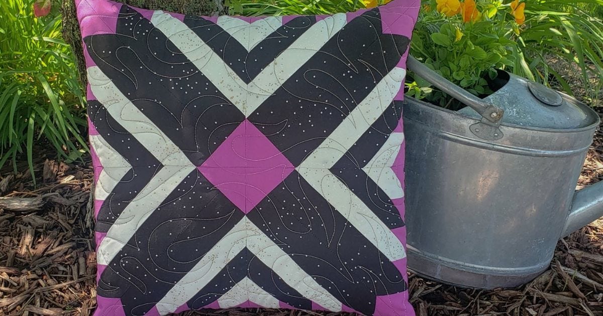 Learn How to Create a Lotus Block Pillow Cover
