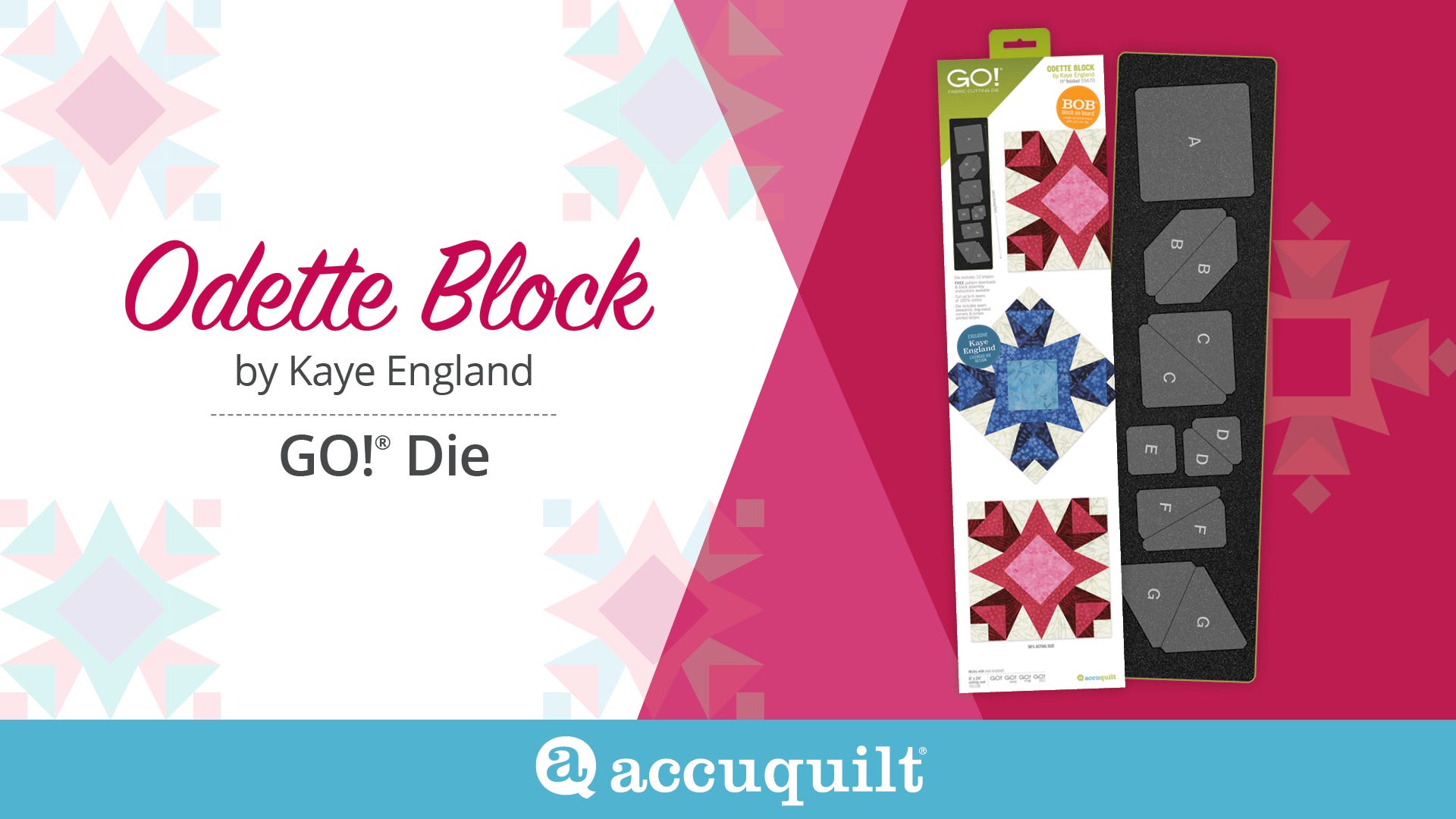 Introducing the GO! Odette Block-11" Finished by Kaye England