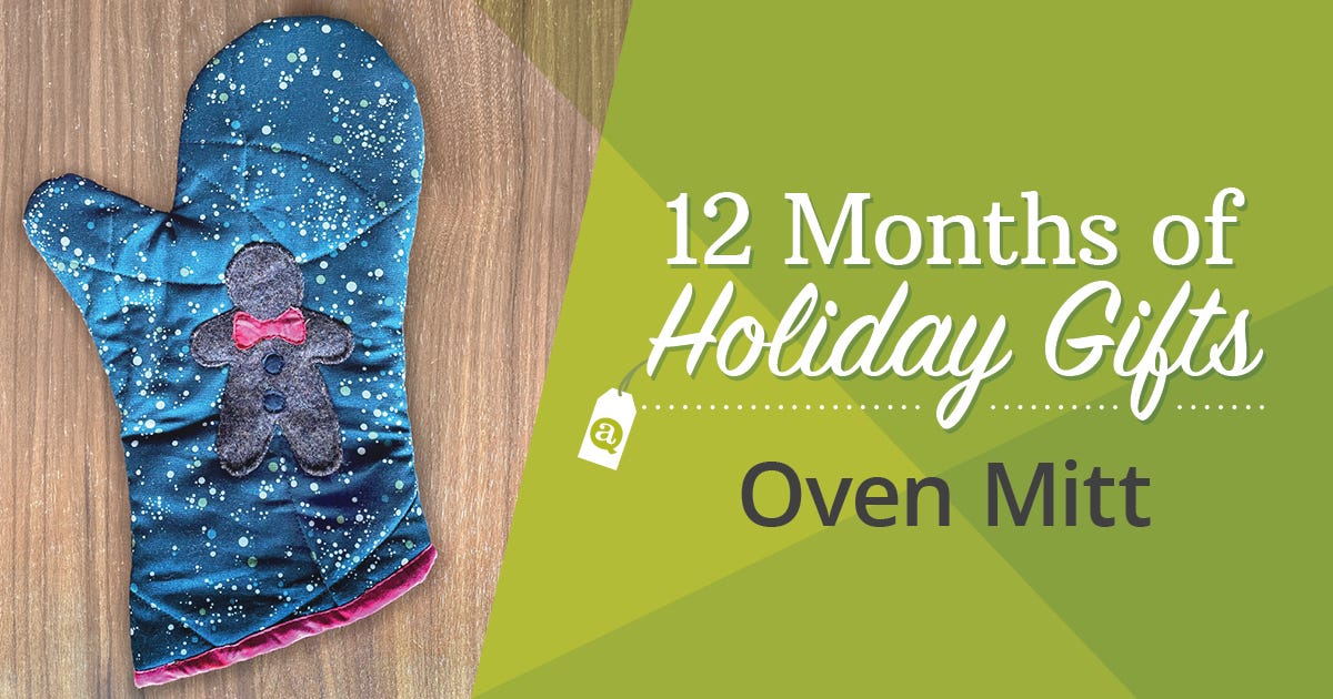 Applique Christmas Oven Mitt