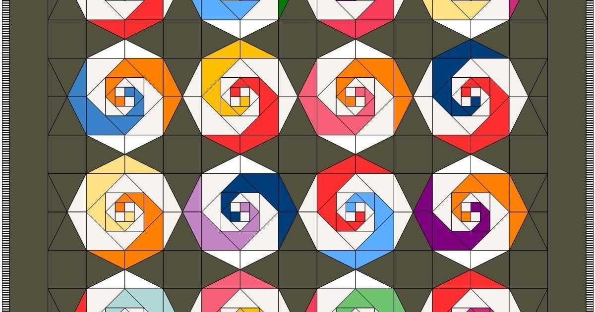 Free Marble Snail's Trail Swirls Quilt Pattern