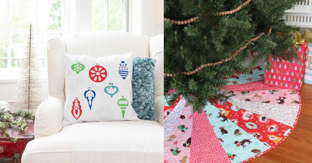 AccuQuilt's Christmas in July Dies Are the GO! Ornaments Medley and GO! Tree Skirt Wedge Dies