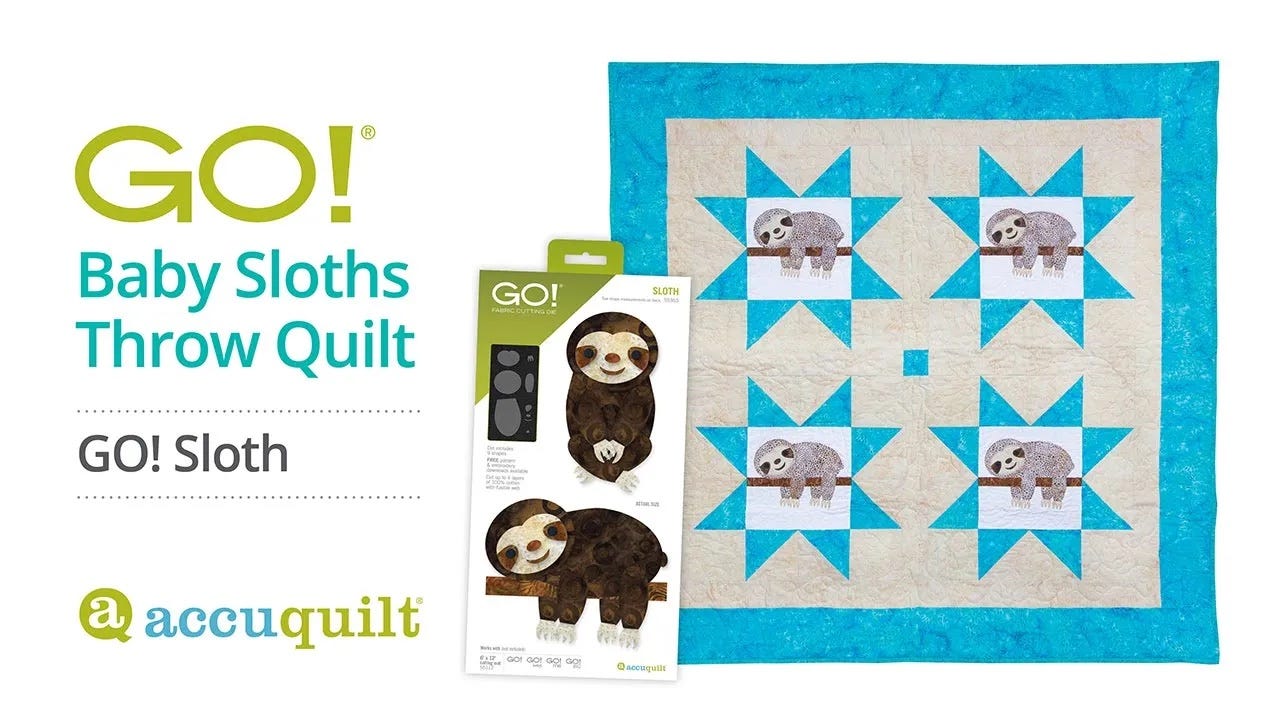 How to Make an Adorable Baby Sloths Throw Quilt with This Free Pattern