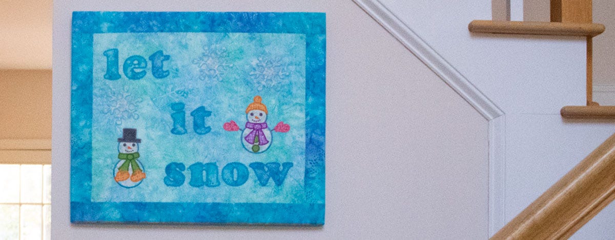 Let It Snow Lowercase Alphabet Wall Frame