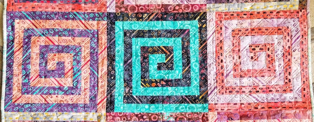 Greek Key Quilt with the GO! Log Cabin Block on Board